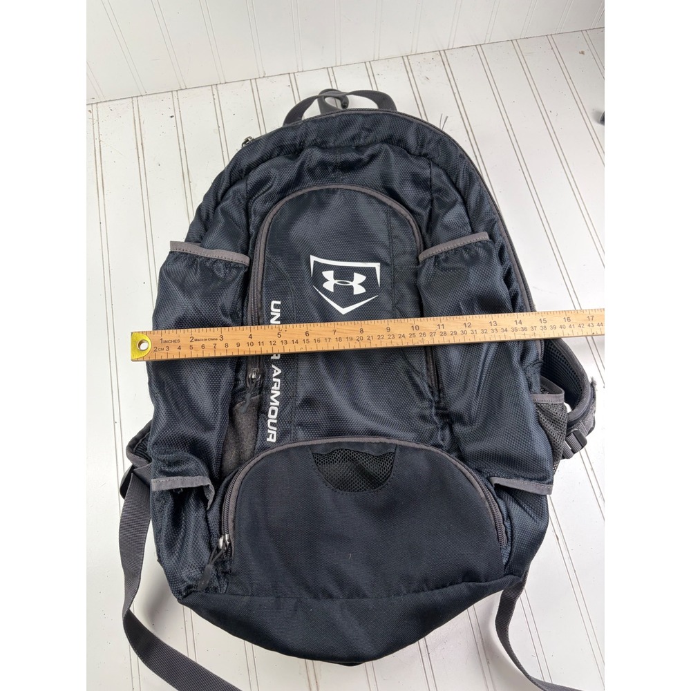 Under Armour Yard 2.0 Gray Black Backpack Unisex - Picture 9 of 10